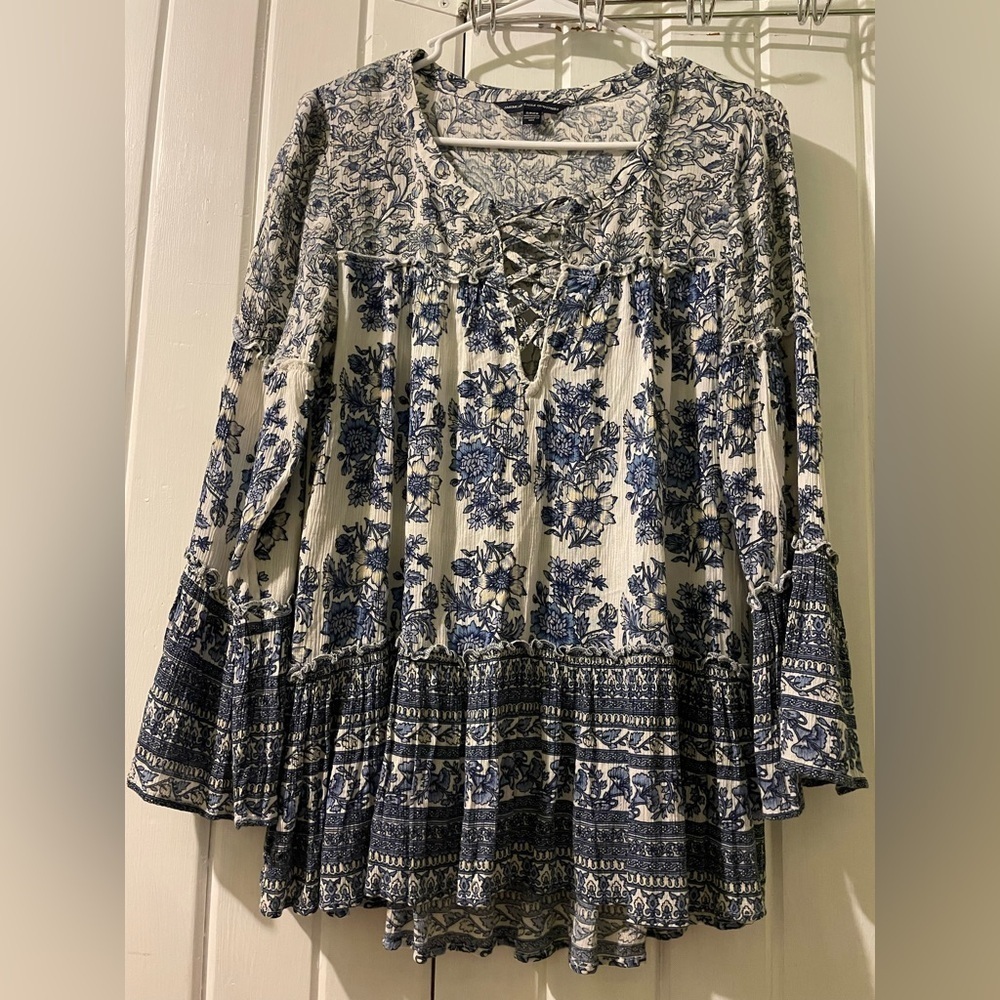 American Eagle boho blouse-small NWOT